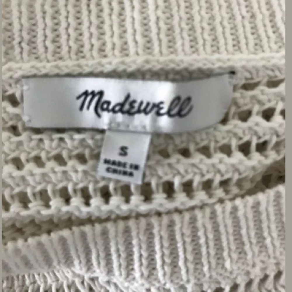Madewell Open Knit Hi-Lo Crochet Sweatshirt Size S - Picture 7 of 7